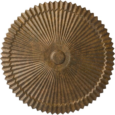 Ekena Millwork Shakuras Ceiling Medallion (Fits Canopies up to 5"), Hand-Painted Rubbed Bronze, 24"OD x 3"P CM24SHRZS
